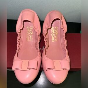 Ferragamo pink flats size 7.5